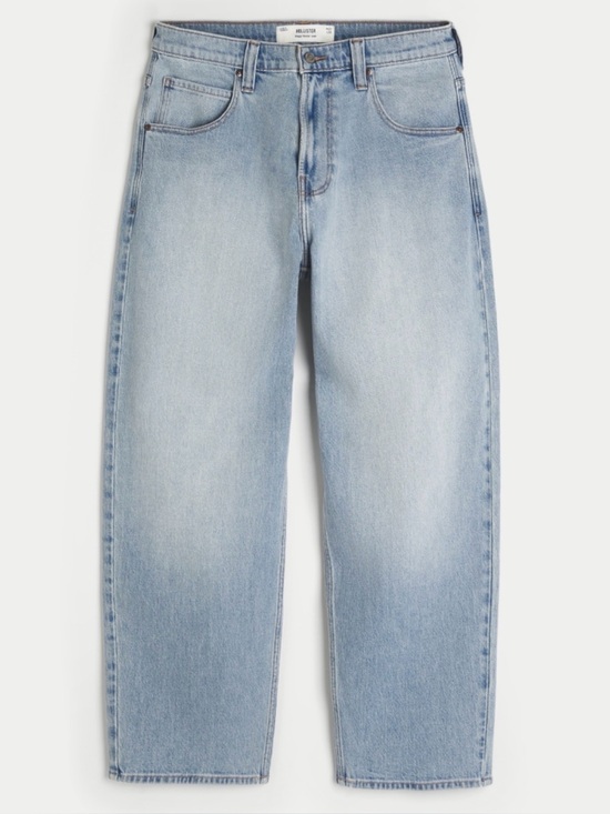 Hollister Other - Hollister Men’s Skater Baggy Jeans-Light Blue With Light Wash And Back Graphic